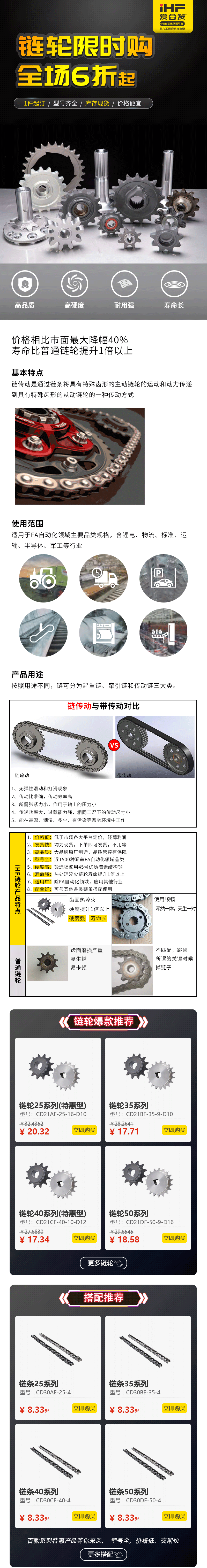 特惠現(xiàn)貨：愛合發(fā)鏈輪鏈條省錢耐用！